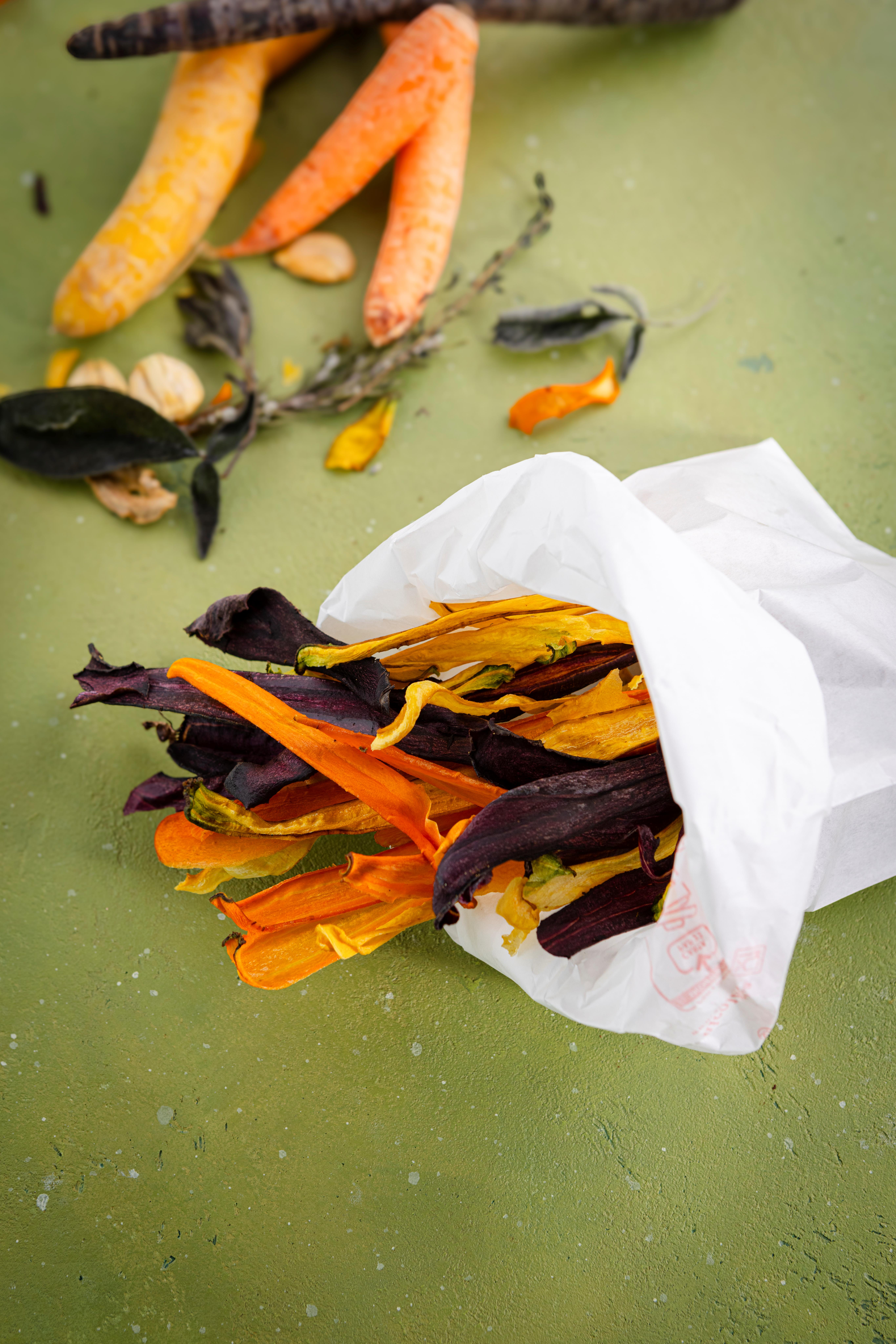 Zero Waste salted carrot chips