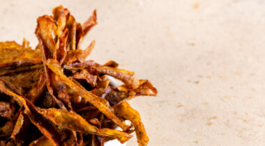 Zero waste salted potato peel chips