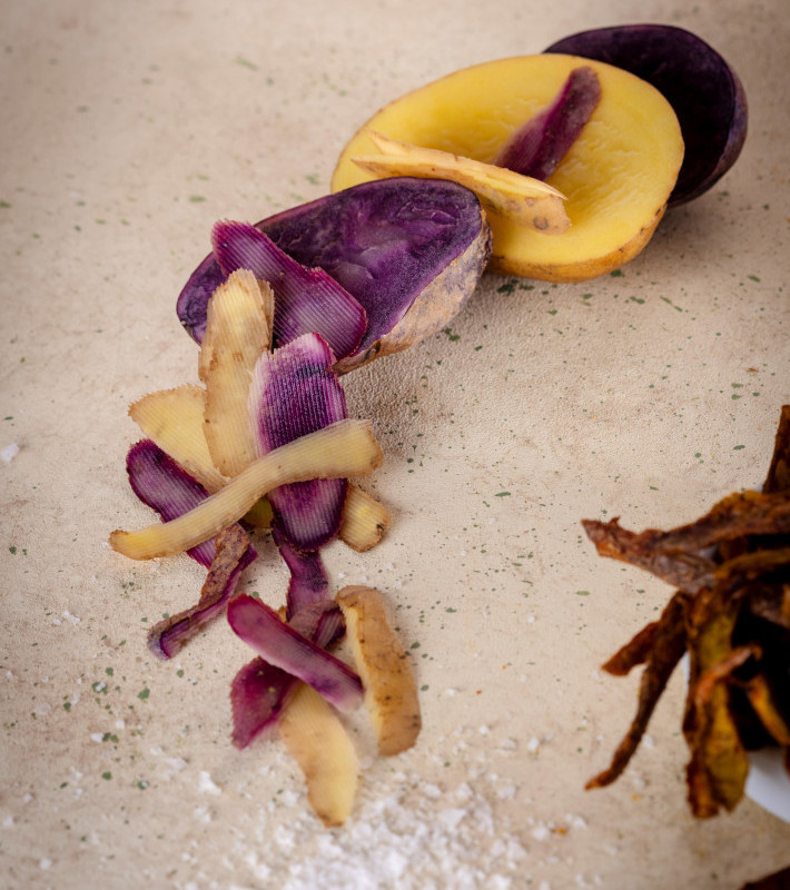 Zero waste recipe potato peels